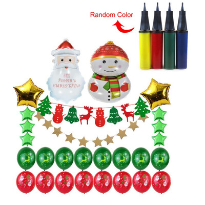 Merry Christmas Decorations Kit Aluminum Foil Balloons Latex Balloon Hanging Banner Garland Festive Random Color
Merry Christmas Decorations Kit Aluminum Foil Balloons Latex Balloon Hanging Banner Garland Festive Random Color