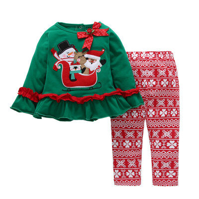 Christmas Childrens Clothing Girls Print Long-sleeved Striped Elk Home ServiceT-shirt Pants Mesh Skirt Two-piece
Christmas Childrens Clothing Girls Print Long-sleeved Striped Elk Home ServiceT-shirt Pants Mesh Skirt Two-piece