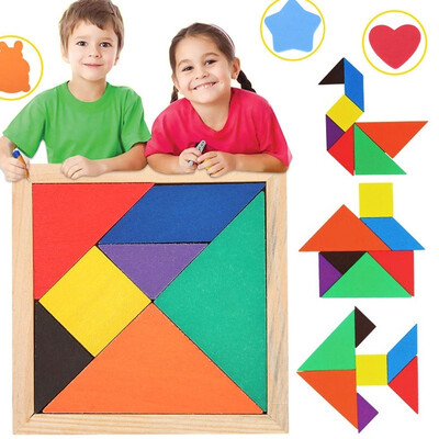 Willstar Childrens Educational Toy Colored Wooden Brain Training Geometric Tangram with Manual
Willstar Childrens Educational Toy Colored Wooden Brain Training Geometric Tangram with Manual