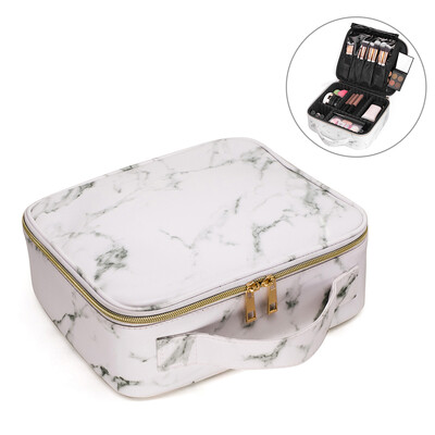 Marble Makeup Bag Portable Travel Pouch Large Cosmetic Case with Adjustable Dividers
Marble Makeup Bag Portable Travel Pouch Large Cosmetic Case with Adjustable Dividers