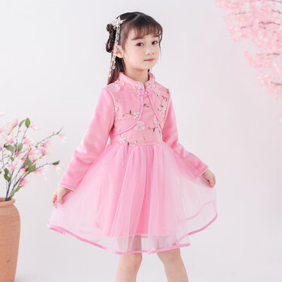 Children Dress 1-7T Autumn Winter Girls Cute Mesh Stitching Plus Velvet Embroidery Princess Long-Sleeved Sweet Cheongsam Dress
Children Dress 1-7T Autumn Winter Girls Cute Mesh Stitching Plus Velvet Embroidery Princess Long-Sleeved Sweet Cheongsam Dress