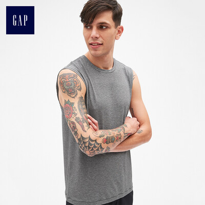 GAP flagship store mens GapFit series breathable sleeveless round neck sports T-shirt 396049 stone ash gray
GAP flagship store mens GapFit series breathable sleeveless round neck sports T-shirt 396049 stone ash gray