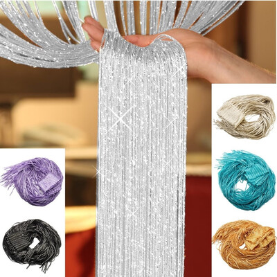 200cm100cm Fly Screen Scarf Sparkle Window Valance Panel Tassel Divider Curtain Line String Home Door
200cm100cm Fly Screen Scarf Sparkle Window Valance Panel Tassel Divider Curtain Line String Home Door