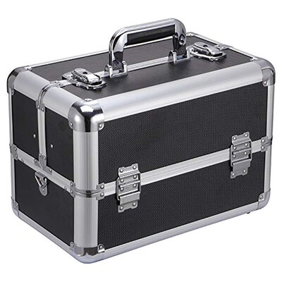 Makeup Train Case Professional 144" x 87" x 98" Large Make Up Artist Organizer Kit Shoulder Bag With Adjustable Dividers Key Lo
Makeup Train Case Professional 144" x 87" x 98" Large Make Up Artist Organizer Kit Shoulder Bag With Adjustable Dividers Key Lo
