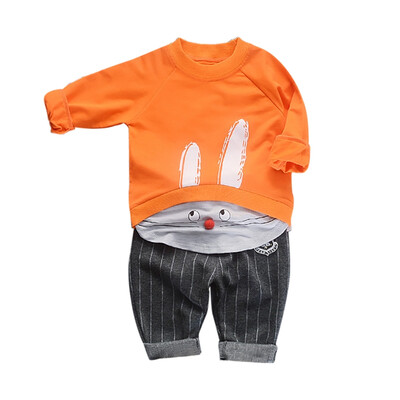 Autumn Set Children Baby Boys Girls Casual Long Sleeve Cartoon Rabbit Pattern Shirt TopsPants Trouser Set
Autumn Set Children Baby Boys Girls Casual Long Sleeve Cartoon Rabbit Pattern Shirt TopsPants Trouser Set