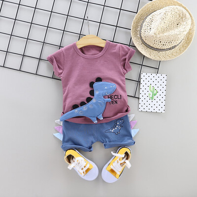 Children Summer Cotton Dinosaur Printed Short Sleeve T-shirt Round Collar Casual TopsPants Boy Girl outfit Clothing Set
Children Summer Cotton Dinosaur Printed Short Sleeve T-shirt Round Collar Casual TopsPants Boy Girl outfit Clothing Set