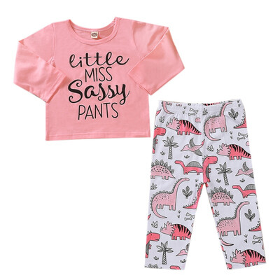 Baby Clothes Autumn Girls Long Sleeve Letters Print Blouse TopsDinosaur Pants Trouser Costume Set Baby Girls Clothes
Baby Clothes Autumn Girls Long Sleeve Letters Print Blouse TopsDinosaur Pants Trouser Costume Set Baby Girls Clothes