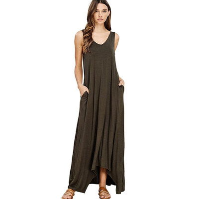 2019 New Women Dress Vest Sling Family Summer Dress Beach Sexy Pocket Long robe femme Irregular Sleeveless Dress
2019 New Women Dress Vest Sling Family Summer Dress Beach Sexy Pocket Long robe femme Irregular Sleeveless Dress
