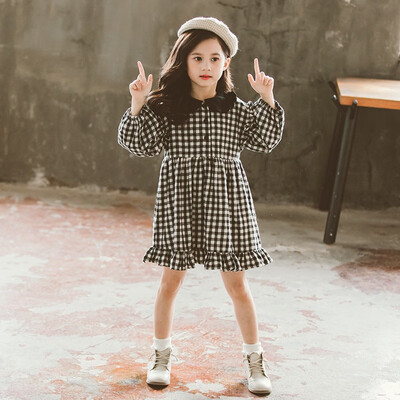 2019 Autumn Girl Dress Cotton Long Sleeve Children Dresses Plaid Kids Dresses for Girls Fashion Girls Clothing
2019 Autumn Girl Dress Cotton Long Sleeve Children Dresses Plaid Kids Dresses for Girls Fashion Girls Clothing
