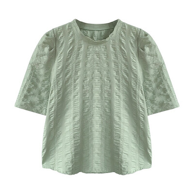 Summer Ladies tops Wild Slimming Small Shirt Personality Folds O-collar Straight Loose Womens Shirt Clothing Feminine
Summer Ladies tops Wild Slimming Small Shirt Personality Folds O-collar Straight Loose Womens Shirt Clothing Feminine