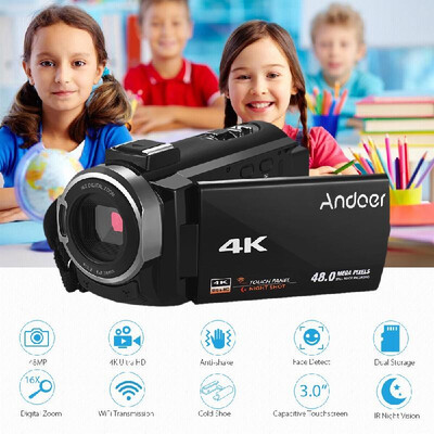Andoer Portable 4K HD Digital Video Camera Camcorder DV 16X Digital Zoom 3 Inch TouchScreen WiFi Connection IR Night Vision Hot Sh
Andoer Portable 4K HD Digital Video Camera Camcorder DV 16X Digital Zoom 3 Inch TouchScreen WiFi Connection IR Night Vision Hot Sh
