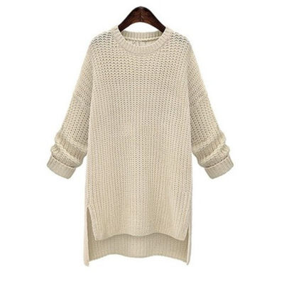 Women Winter Long Thick Sweaters Irregular O-Neck Long Sleeve Solid Knitted Tops Female Pullovers Split Sweaters
Women Winter Long Thick Sweaters Irregular O-Neck Long Sleeve Solid Knitted Tops Female Pullovers Split Sweaters