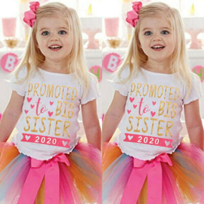 US New Kid Baby Girls Toddler 2020 To be Big Sister Short Sleeve T-shirt Clothes
US New Kid Baby Girls Toddler 2020 To be Big Sister Short Sleeve T-shirt Clothes