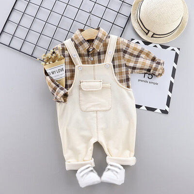 Toddler Newborn Boy Girl Autumn Outfits Long Sleeve Plaid Print TopStrap Trousers Casual Sets
Toddler Newborn Boy Girl Autumn Outfits Long Sleeve Plaid Print TopStrap Trousers Casual Sets