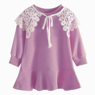 Children Autumn Dress Girls Cute Solid Color Lace Doll Collar Princess Long-Sleeved Sweet Princess Dress
Children Autumn Dress Girls Cute Solid Color Lace Doll Collar Princess Long-Sleeved Sweet Princess Dress