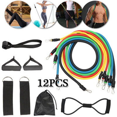 12Pcs 8 Type Yoga Pull Rope Exercise Resistance Bands Fitness Stretch Workout Bands
12Pcs 8 Type Yoga Pull Rope Exercise Resistance Bands Fitness Stretch Workout Bands