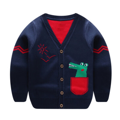 2018 New Autumn Winter Cotton Dinosaur Pattern Pocket Sweater Baby Children Boys Girls Knitted Cardigan Outerwear
2018 New Autumn Winter Cotton Dinosaur Pattern Pocket Sweater Baby Children Boys Girls Knitted Cardigan Outerwear