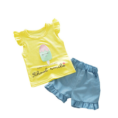New Summer Casual Kids Baby Girls Sets Flare Sleeve Cotton Tops T-shirt Shorts 2Pcs Cartoon Girl Outfits 0-4Y
New Summer Casual Kids Baby Girls Sets Flare Sleeve Cotton Tops T-shirt Shorts 2Pcs Cartoon Girl Outfits 0-4Y