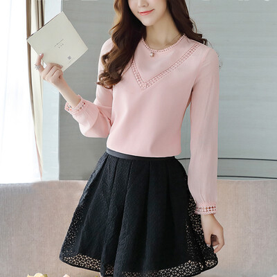 Newest Hollow Out Shirts Fashion Women Blouses Chiffon O Neck Blusas Long Sleeve Blouse Sweet Womens Shirt Spring Summer Blusas
Newest Hollow Out Shirts Fashion Women Blouses Chiffon O Neck Blusas Long Sleeve Blouse Sweet Womens Shirt Spring Summer Blusas