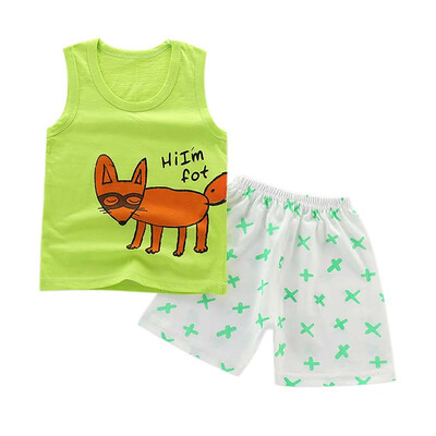 Boys Girls Sleeveless Clothing Children Summer Clothes Cartoon Clothing Set T-shitPants Cotton Casual Outfits Sets
Boys Girls Sleeveless Clothing Children Summer Clothes Cartoon Clothing Set T-shitPants Cotton Casual Outfits Sets