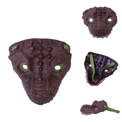 Tailored Cosplay Dinosaur Face Overhead Latex Costume Prop Scary Mask Toy