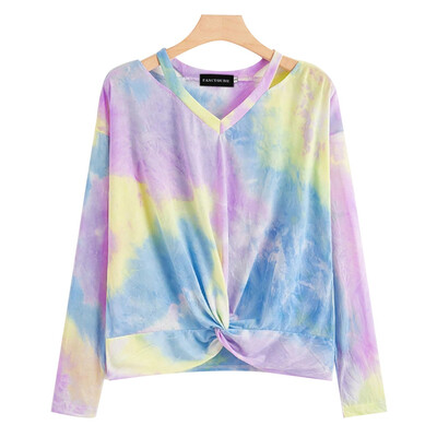 New Arrival Spring And Autumn Fashion Women Casual Chinese Ink Style Tie-Dye Printed Kink Waist Blouse Long Sleeve Shirt Tops
New Arrival Spring And Autumn Fashion Women Casual Chinese Ink Style Tie-Dye Printed Kink Waist Blouse Long Sleeve Shirt Tops