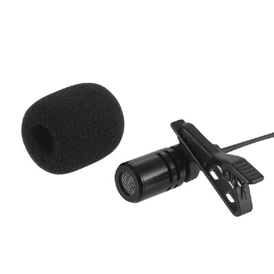 Mini Clip-on Lapel Lavalier Condenser Microphone Mic with 35mm Headphone Output Jack for iPhone iPad Android Smartphone DSLR Came
Mini Clip-on Lapel Lavalier Condenser Microphone Mic with 35mm Headphone Output Jack for iPhone iPad Android Smartphone DSLR Came