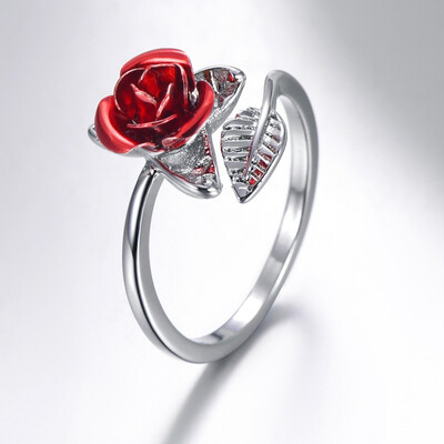 Red Rose Garden Flower Leaves Resizable Finger Rings for Women Valentines Day Gift Jewelry Hot Sale 2019 Open Ring
Red Rose Garden Flower Leaves Resizable Finger Rings for Women Valentines Day Gift Jewelry Hot Sale 2019 Open Ring