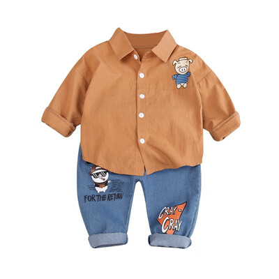 Autumn Kids Clothes Baby Boys Clothes Casual Long Sleeve Cartoon Pig Print Blouse TopsDenim Pants Trouser Set
Autumn Kids Clothes Baby Boys Clothes Casual Long Sleeve Cartoon Pig Print Blouse TopsDenim Pants Trouser Set