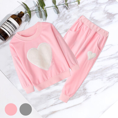 Casual Outfits Set Heart Pullover Jumper Hoodies Top Pants Tracksuit for Boys&Girls
Casual Outfits Set Heart Pullover Jumper Hoodies Top Pants Tracksuit for Boys&Girls