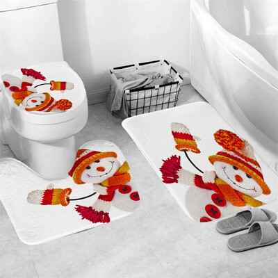 Gobestart 3Pcs Christmas shower Curtain Bathroom Anti-slip Carpet Rug Toilet Cover Mat Set
Gobestart 3Pcs Christmas shower Curtain Bathroom Anti-slip Carpet Rug Toilet Cover Mat Set