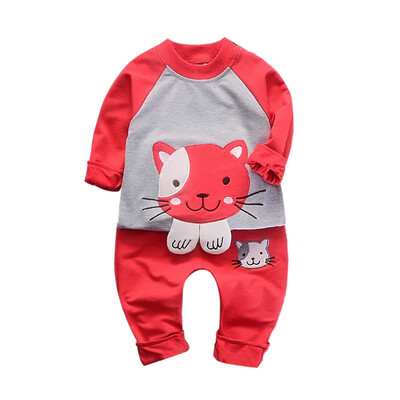 Autumn Set Children Baby Girls Boys Set Casual Long Sleeve Cartoon Cat Pattern Sweatshirt TopsPants Trouser Set
Autumn Set Children Baby Girls Boys Set Casual Long Sleeve Cartoon Cat Pattern Sweatshirt TopsPants Trouser Set