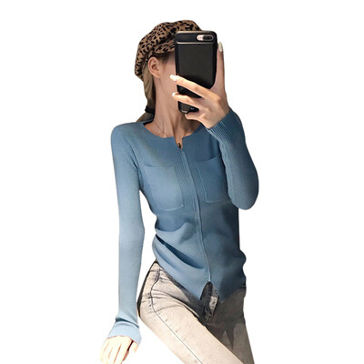 EFINNY Korean Style Pockets Solid Color Sweater Sexy Slim V-neck Long-sleeved Women Autumn Knitted Pullover
EFINNY Korean Style Pockets Solid Color Sweater Sexy Slim V-neck Long-sleeved Women Autumn Knitted Pullover