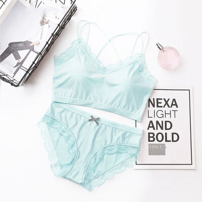 2019 New Sexy Cross Back Bra Set Lace Side Beauty Back Anti-light Casual Bra Wireless Soft Bralette&Lace Side Brief
2019 New Sexy Cross Back Bra Set Lace Side Beauty Back Anti-light Casual Bra Wireless Soft Bralette&Lace Side Brief