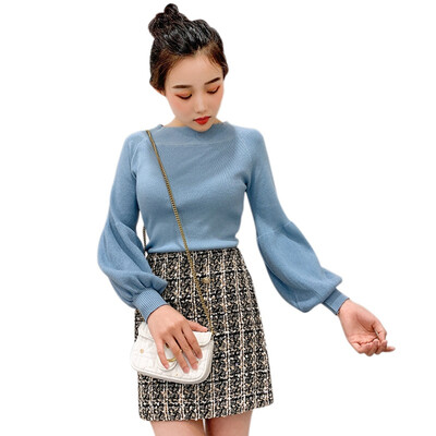 Lantern Sleeve Slim Pullover Sweater Women New Word Collar Solid Color Casual Fashion Long Slim Sweater
Lantern Sleeve Slim Pullover Sweater Women New Word Collar Solid Color Casual Fashion Long Slim Sweater