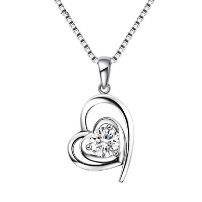 Fashion Statement Silver AAA Zircon Heart Necklace for Women Pendant Necklace
Fashion Statement Silver AAA Zircon Heart Necklace for Women Pendant Necklace