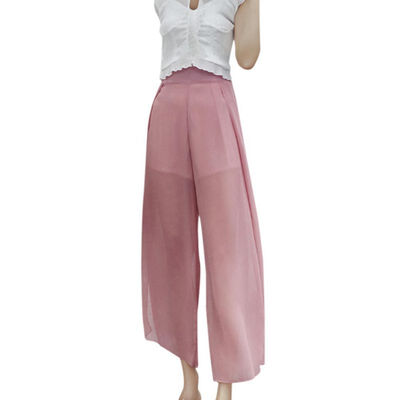 Chiffon Split Wide Leg Ankle-length Trousers Loose Pant Fashion Elastic Waist Female Casual Women Summer Pants BlackPink
Chiffon Split Wide Leg Ankle-length Trousers Loose Pant Fashion Elastic Waist Female Casual Women Summer Pants BlackPink