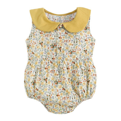 Cute Popular Fashion Baby Girl Floral Printed Romper Small Floral Doll Collar Sleeveless Cotton Romper
Cute Popular Fashion Baby Girl Floral Printed Romper Small Floral Doll Collar Sleeveless Cotton Romper