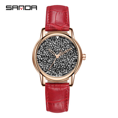 SANDA P221 Simple Women Watch Leather Diamond Quartz Movement Watch Waterproof Casual Clock Wristwatch for Female
SANDA P221 Simple Women Watch Leather Diamond Quartz Movement Watch Waterproof Casual Clock Wristwatch for Female