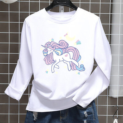 Women Spring And Autumn Round neck Cartoon Print Tops Fashion Wild Long-sleeved T-shirt Powder 4 Colors -L Size
Women Spring And Autumn Round neck Cartoon Print Tops Fashion Wild Long-sleeved T-shirt Powder 4 Colors -L Size
