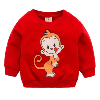 Spring Autumn Sweatshirts Kids Shirts Toddler Boys Girls Long Sleeve Cartoon Monkey Yellow Tops Children Clothes 0-3T
Spring Autumn Sweatshirts Kids Shirts Toddler Boys Girls Long Sleeve Cartoon Monkey Yellow Tops Children Clothes 0-3T