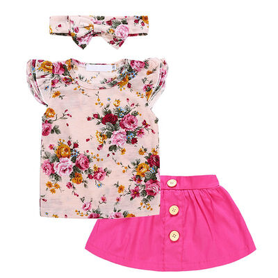 Summer Toddler Baby Girls Princess Petal Sleeve Flower T-shirtButton Mini SkirtHairband 3Pcs Outfits
Summer Toddler Baby Girls Princess Petal Sleeve Flower T-shirtButton Mini SkirtHairband 3Pcs Outfits