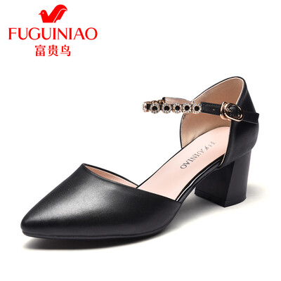 Fugui bird FUGUINIAO single shoes womens shoes ladies thick with wild thick with pearl buckle with sweet pointed shallow mouth K99D533C black 40
Fugui bird FUGUINIAO single shoes womens shoes ladies thick with wild thick with pearl buckle with sweet pointed shallow mouth K99D533C black 40