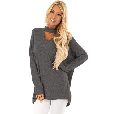 autumn&winter new ladies hanging neck V-neck loose large size T-shirt casual fashion knit long-sleeved shirt
autumn&winter new ladies hanging neck V-neck loose large size T-shirt casual fashion knit long-sleeved shirt