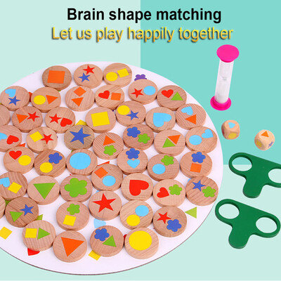 YIWULAWooden Learning To Matching Shape Teaching Sets Educational Blocks Kids Toys