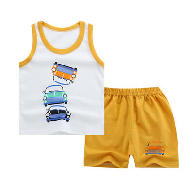 Summer Cotton Kids Casual Outfits Set-Sleeveless Cartoon Printed T-shirt And Pure Colored Short Pants 2-7T
Summer Cotton Kids Casual Outfits Set-Sleeveless Cartoon Printed T-shirt And Pure Colored Short Pants 2-7T