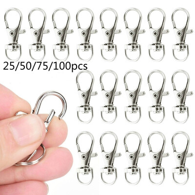 255075100pcs Swivel Lobster Clasp Clips Hook Alloy Key Ring Split Keychain Durable Diy Keyring Hook
255075100pcs Swivel Lobster Clasp Clips Hook Alloy Key Ring Split Keychain Durable Diy Keyring Hook