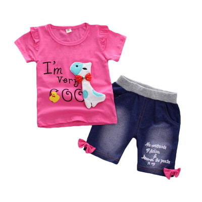 2Pcs Childrens Sets Summer Girls T-shirt Shorts Set Cute Cartoon Dogs Print Casual T-shirt Denim Pant Girls Clothes Set Summer
2Pcs Childrens Sets Summer Girls T-shirt Shorts Set Cute Cartoon Dogs Print Casual T-shirt Denim Pant Girls Clothes Set Summer