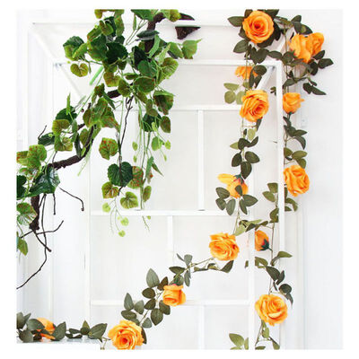 2M Artificial Rose Flower Fake Hanging Decorative Roses Vine Plants Upstairs Artificials Flowers Wedding Wall Decoration
2M Artificial Rose Flower Fake Hanging Decorative Roses Vine Plants Upstairs Artificials Flowers Wedding Wall Decoration
