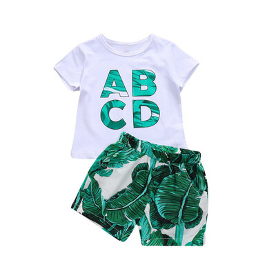 Summer Baby Boy Clothes Sets Letter Printing Short Sleeve Tops Pants Kits Kids Two-piece Outfit Set 
Summer Baby Boy Clothes Sets Letter Printing Short Sleeve Tops Pants Kits Kids Two-piece Outfit Set